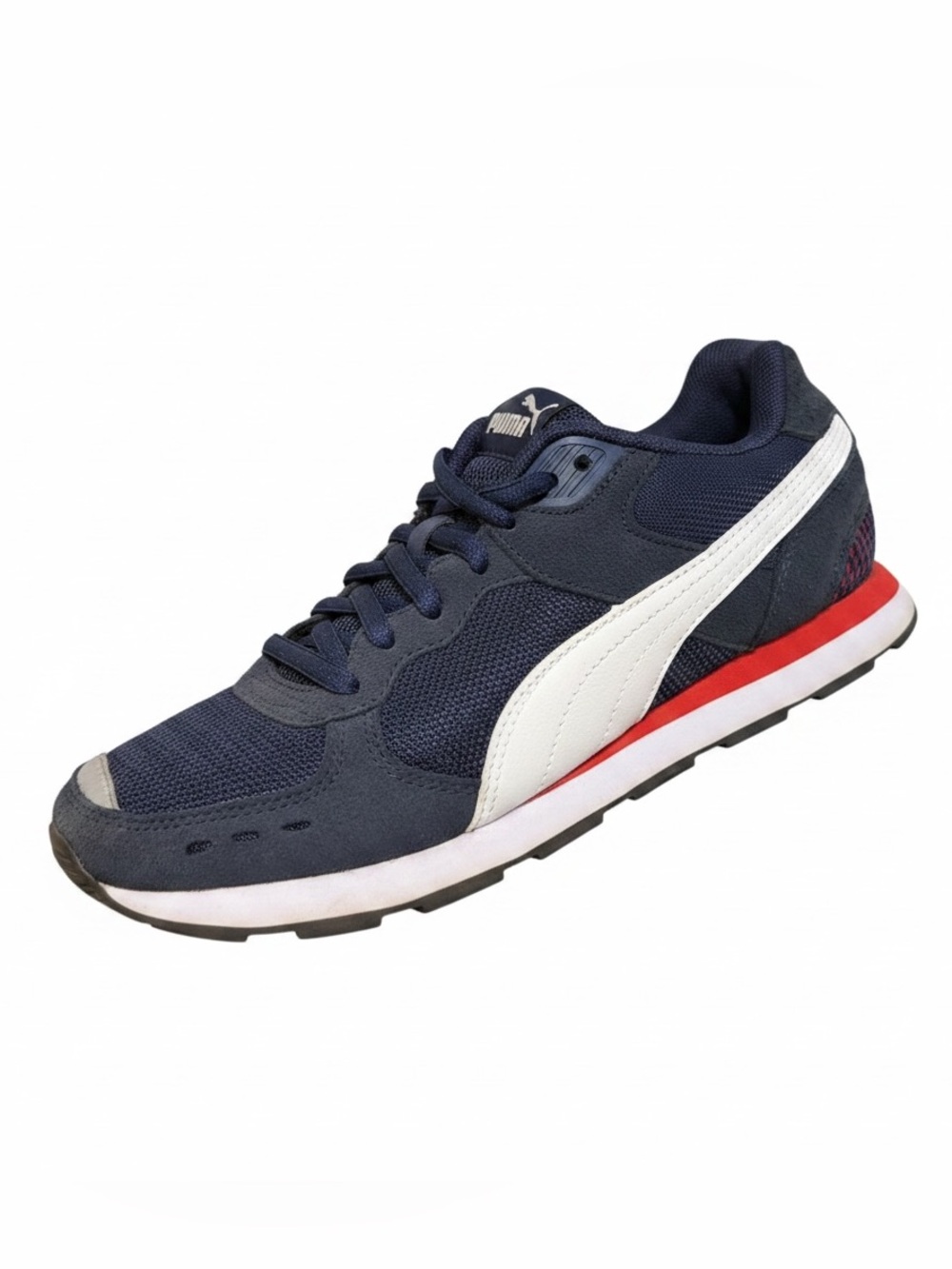 Puma Navy White and Red Low-Top Sneaker